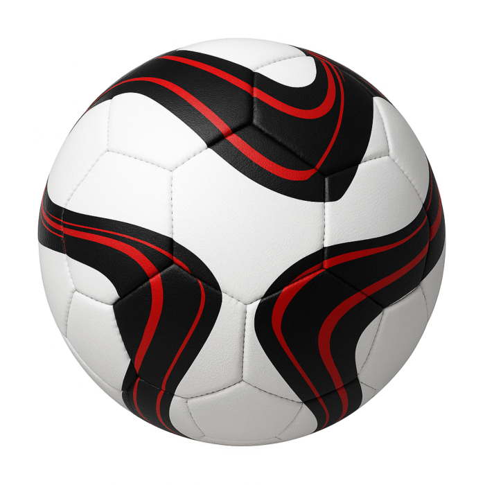 Black & Red Curve Football