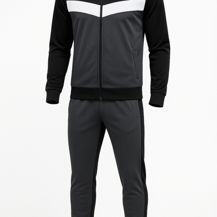 Two-Tone Training Tracksuit Set - Grey