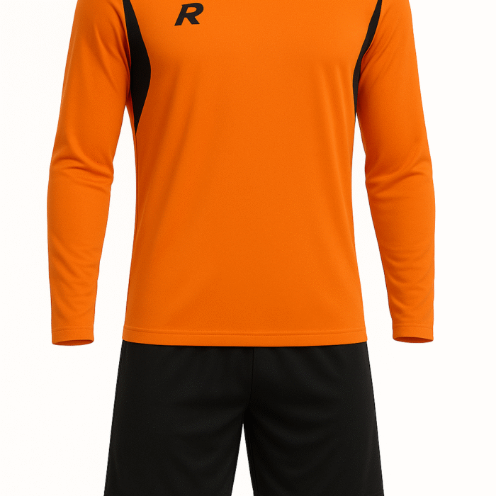 Long-Sleeve Soccer Uniform - Orange & Black