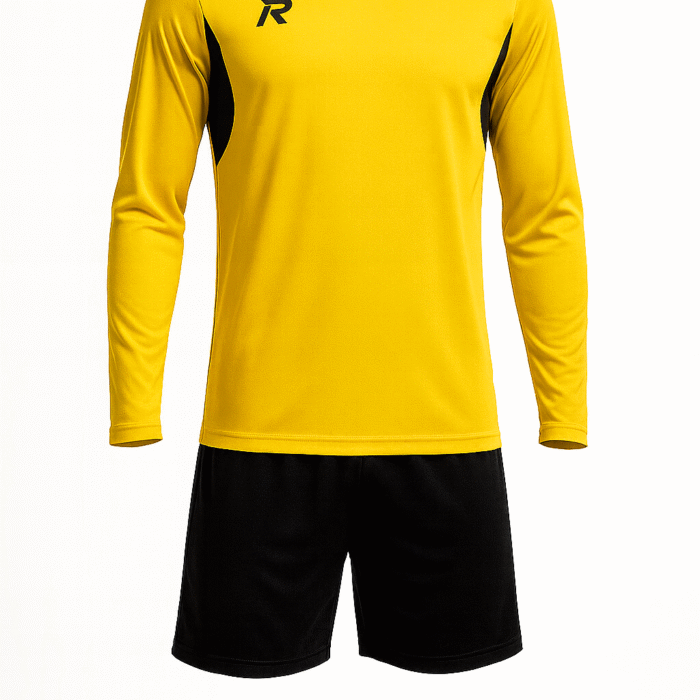 Long-Sleeve Soccer Uniform - Black & Yellow